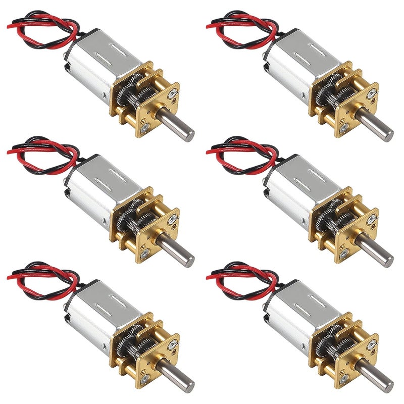 Coliao 6pcs Mini Micro N20 Gear Motor DC 3V-6V Slow Speed Full Metal Gearbox Micro Motor DC Motors for DIY Robot Car RC Toys - Image 1